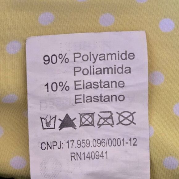 Dona Jo Womens Athletic Yellow White Polka Dot Tennis Pickleball Skort Medium - Picture 7 of 10